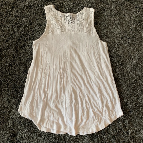 Old Navy White Tank Blouse Sz Small (bin1) - Picture 4 of 8